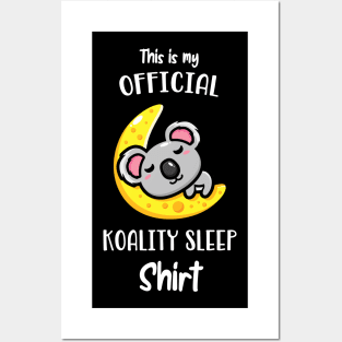 This Is My Official Koality Sleep Shirt Koala Fun Posters and Art